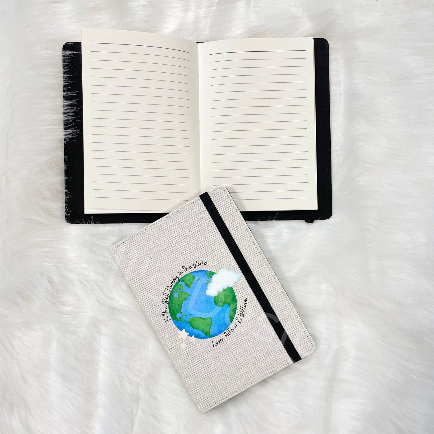 Father's Day Personalised Notebook- World
