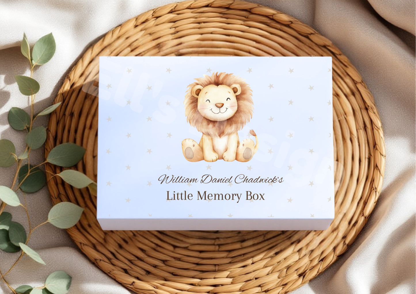 Personalised Magnetic Close Box-Lion