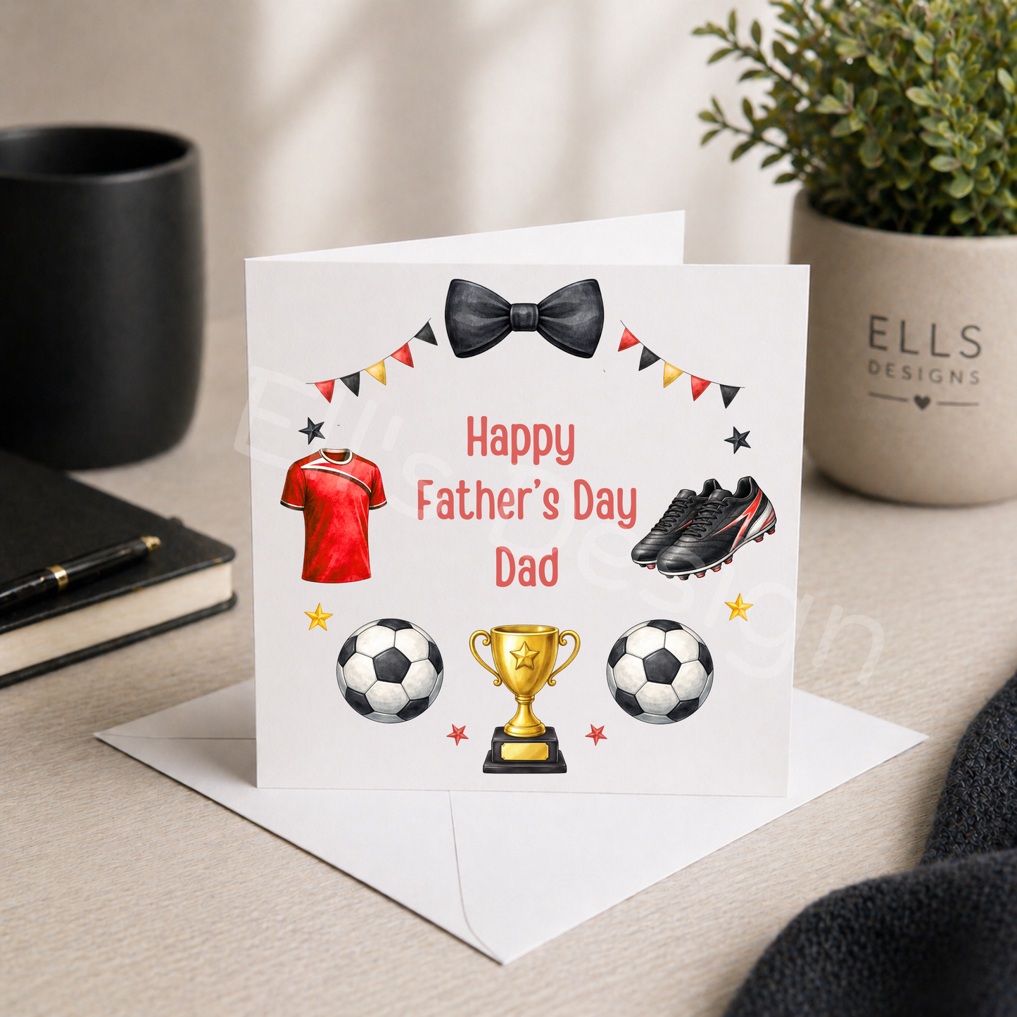 Personalised Fathers Day Card- Football