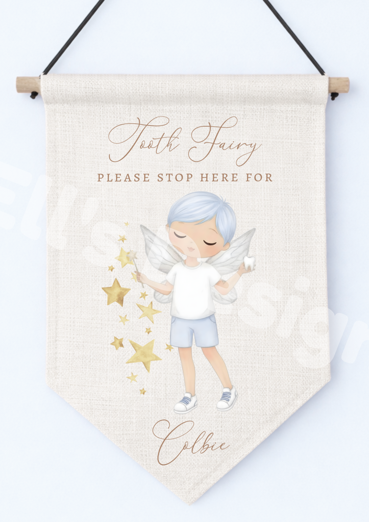 Tooth Fairy Linen Hanging Pendant