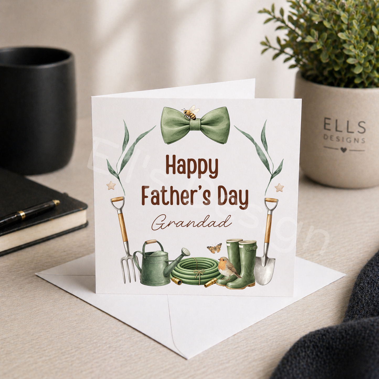 Personalised Fathers Day Card- Gardening
