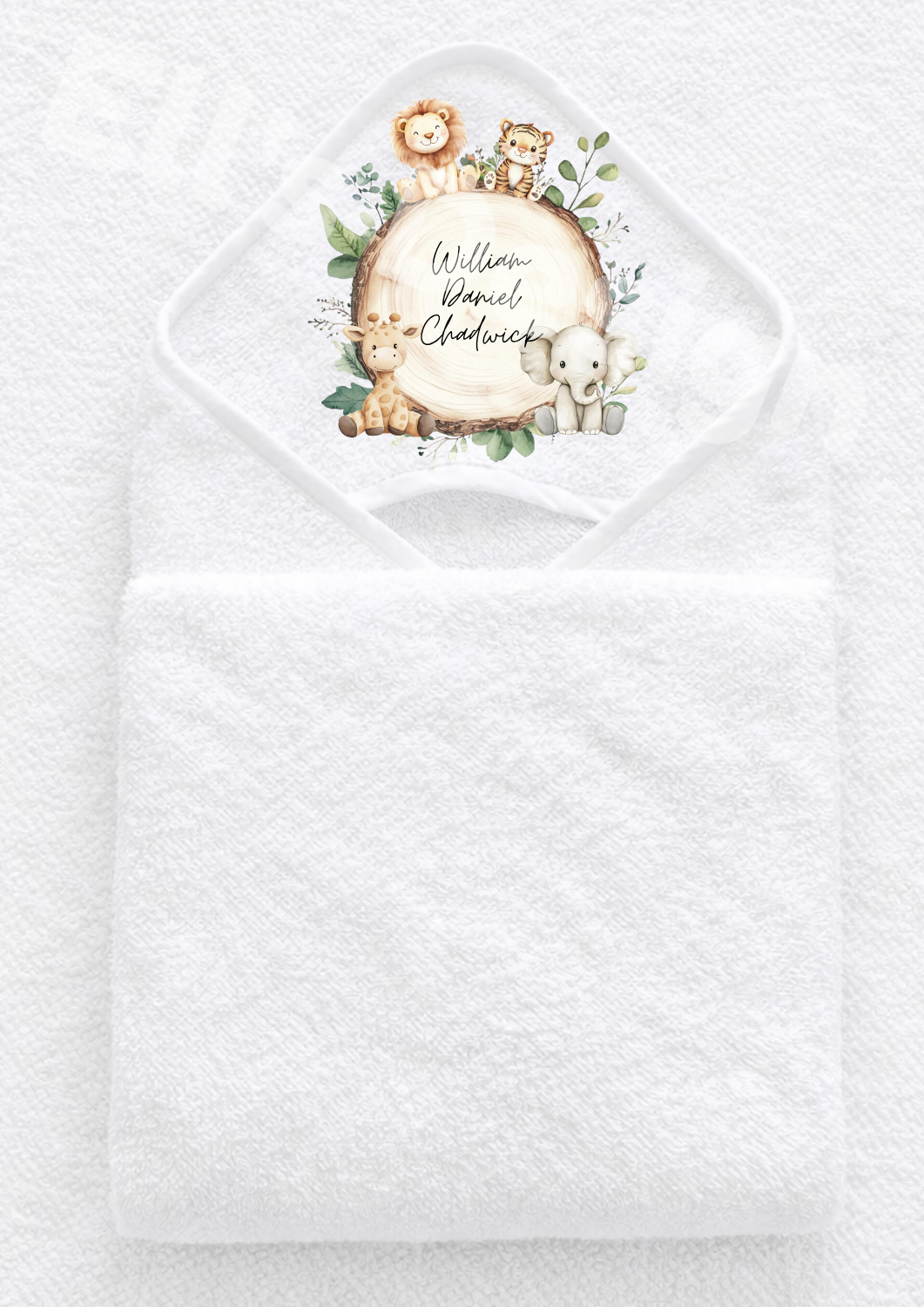 Hooded Towel- Jungle Oak