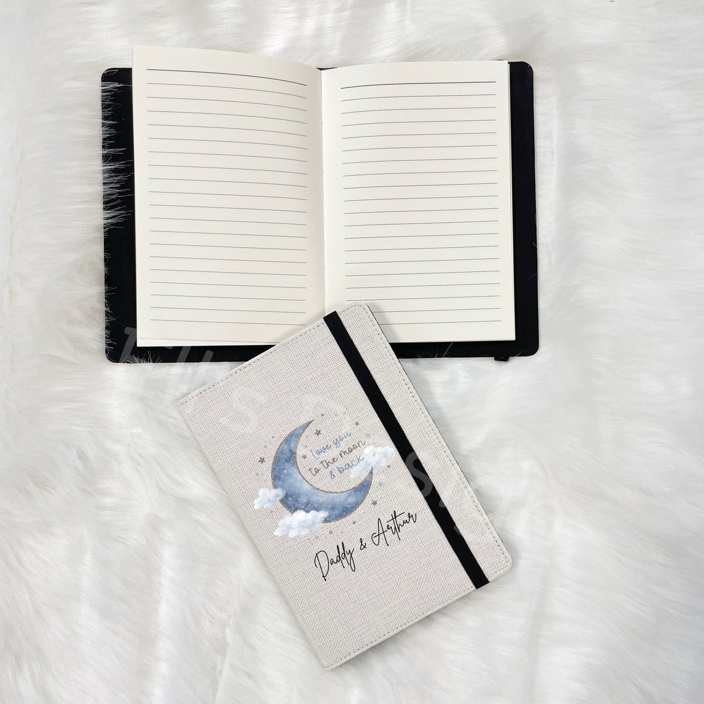 Father's Day Personalised Notebook- Moon