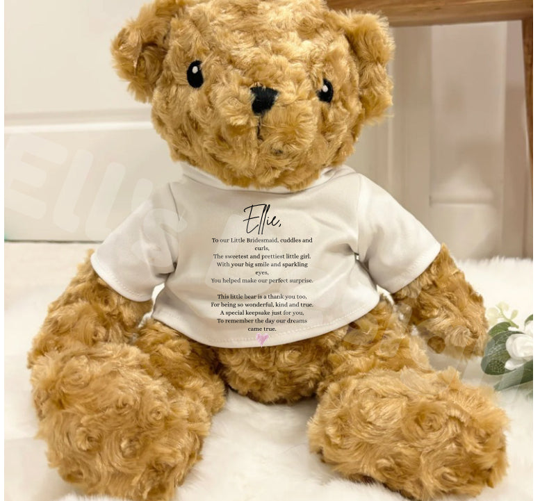 Bridesmaid Poem Bear