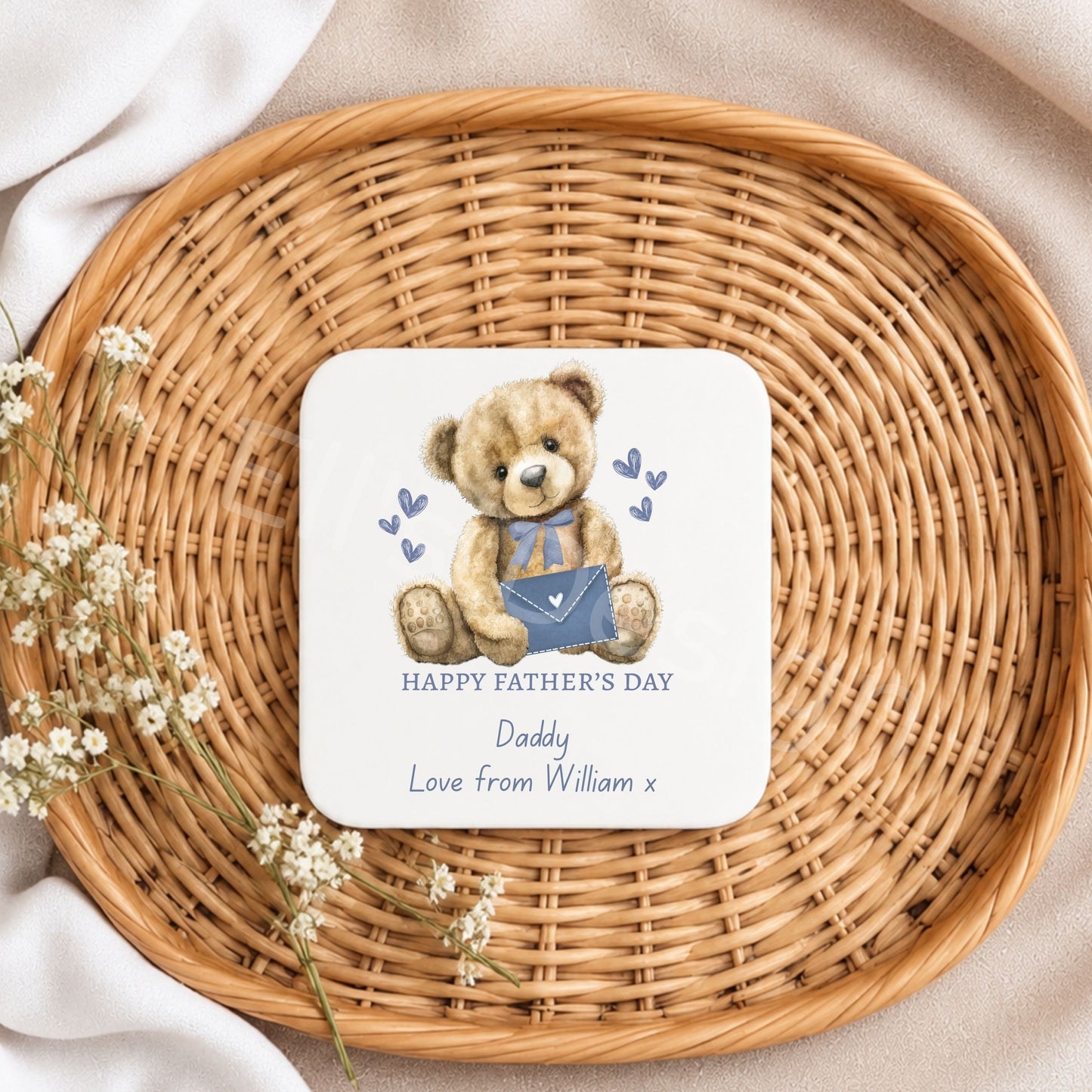 Father's Day Coaster-Blue Bear