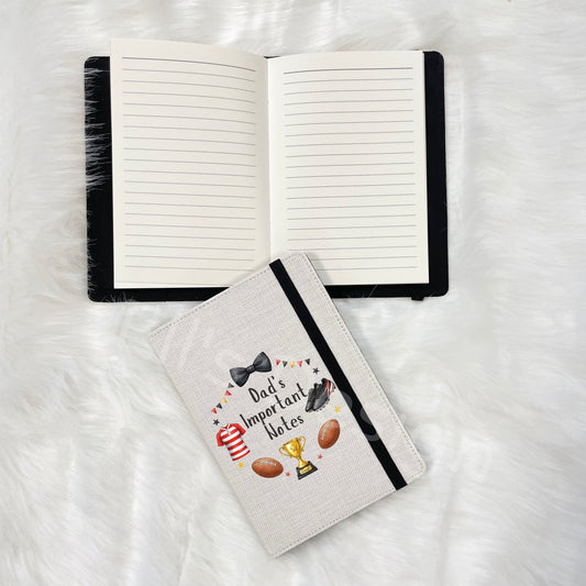 Father's Day Personalised Notebook- Rugby