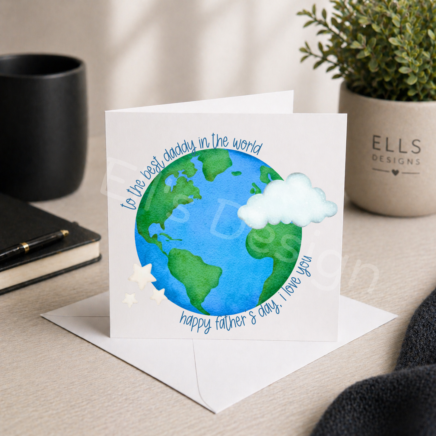 Personalised Fathers Day Card- Whole World