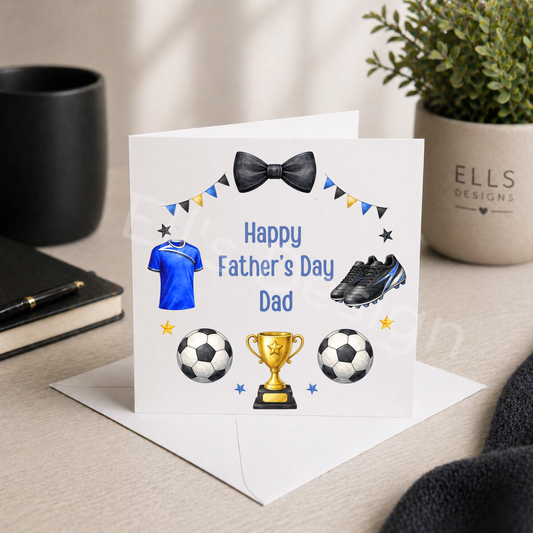 Personalised Fathers Day Card- Football