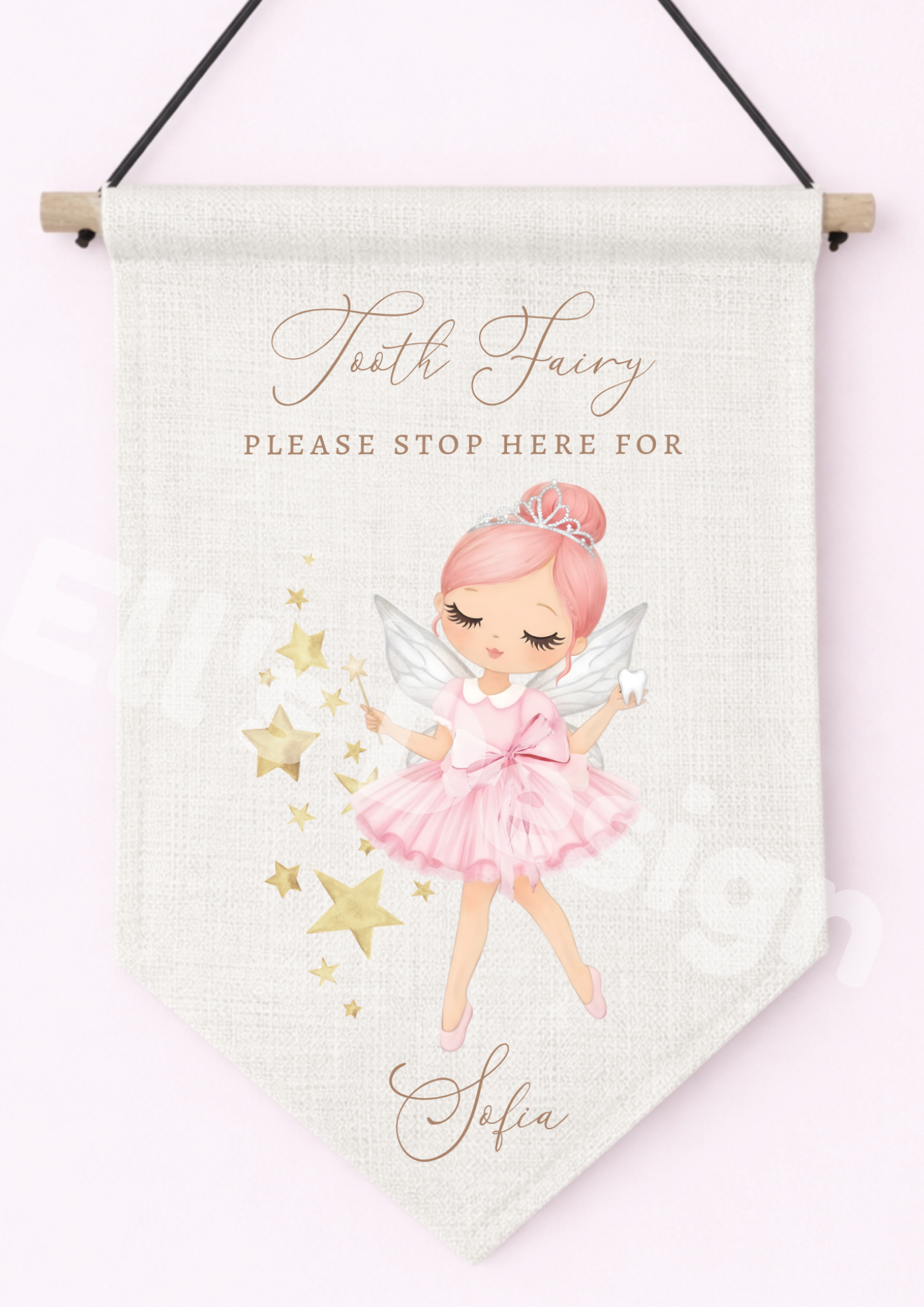 Tooth Fairy Linen Hanging Pendant