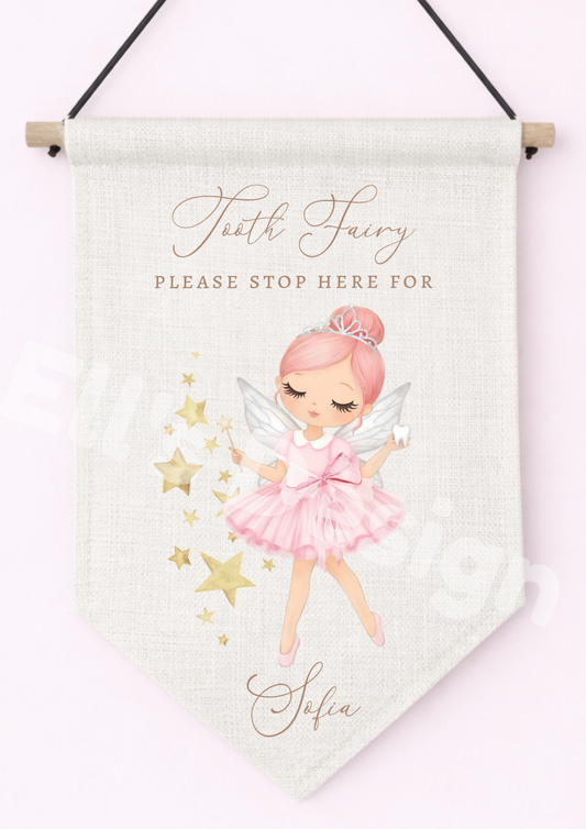 Tooth Fairy Linen Hanging Pendant