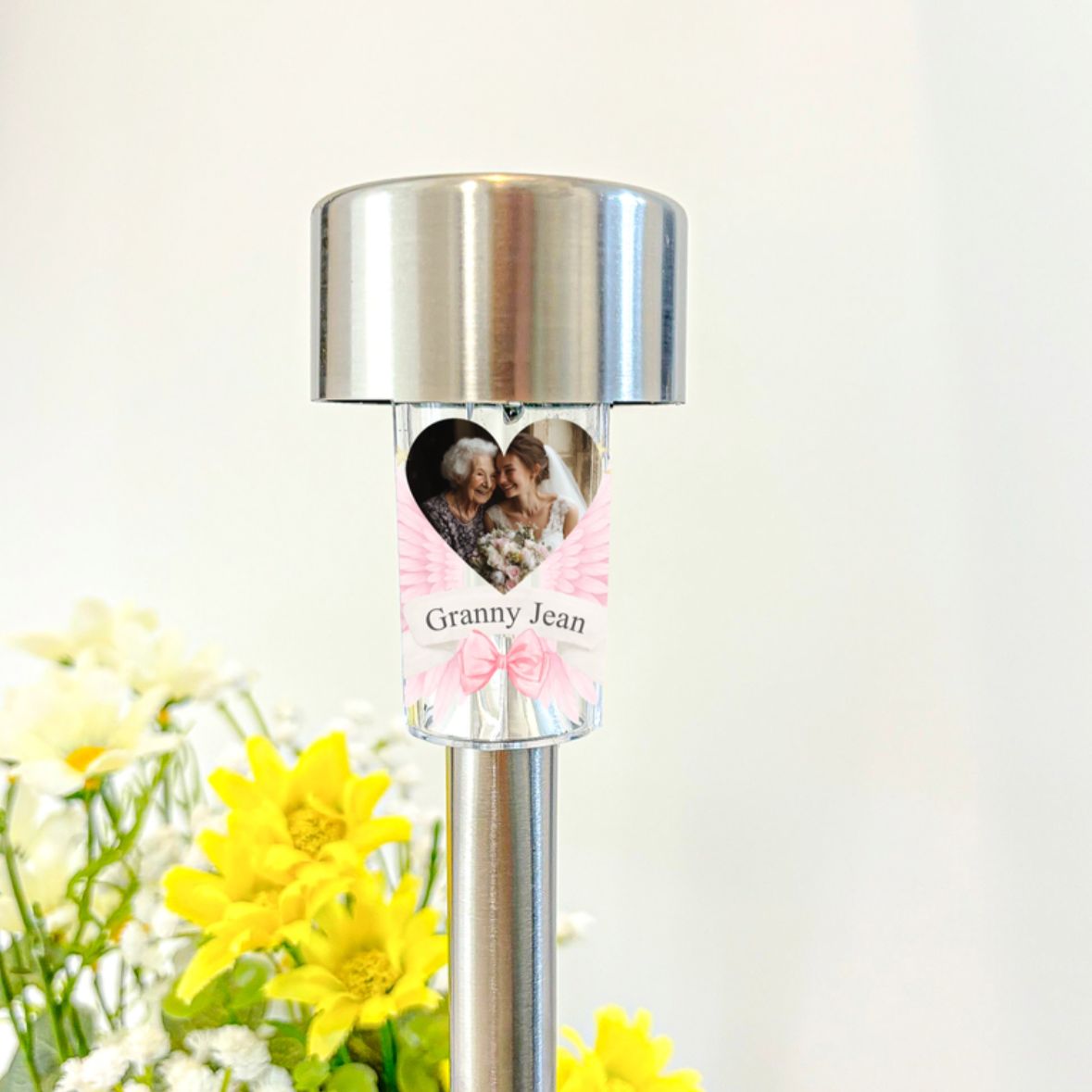 Memorial photo solar light - Pink