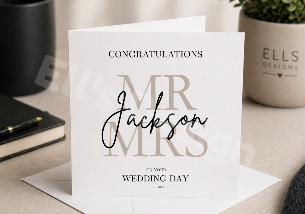 Personalised Wedding Card
