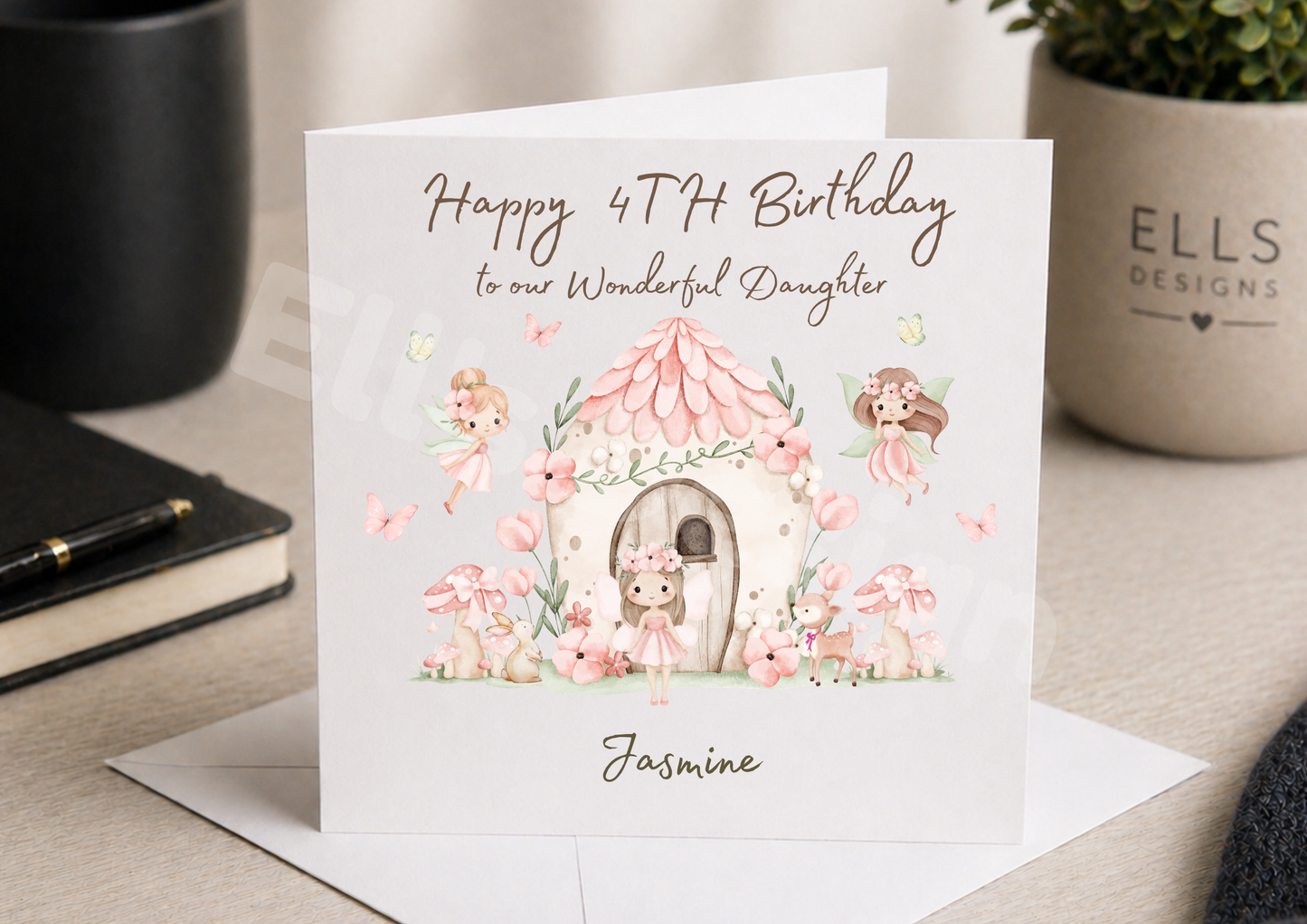 Fairy Wonderland Theme Personalised Birthday Card