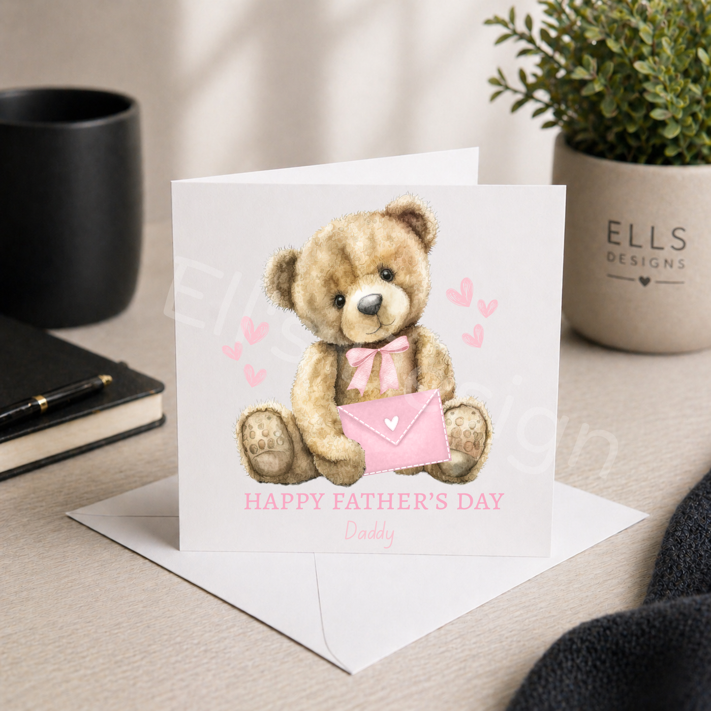 Personalised Fathers Day Card-Bear