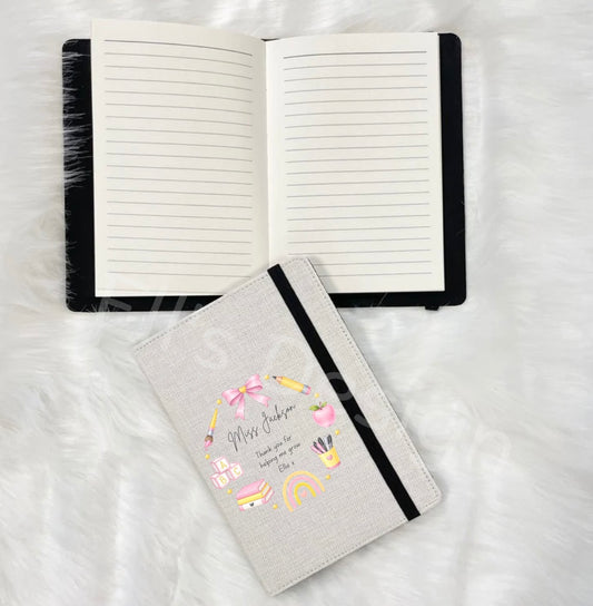 Personalised Teacher Wreath Notebook