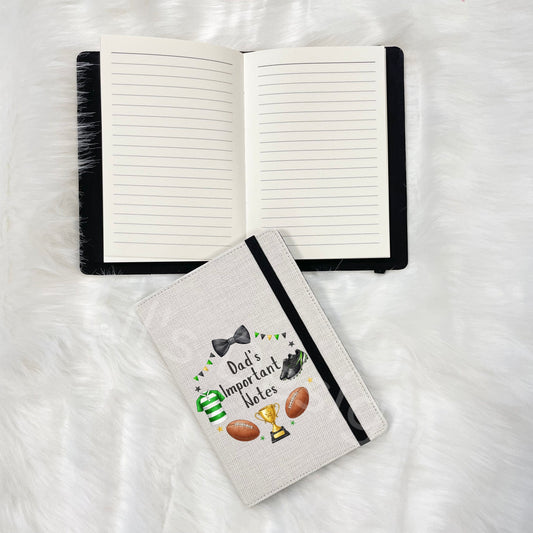 Father's Day Personalised Notebook- Rugby