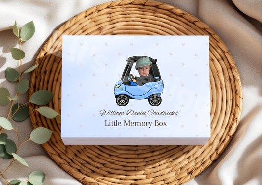 Personalised Magnetic Close Box-Blue Car