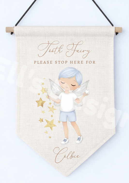 Tooth Fairy Linen Hanging Pendant