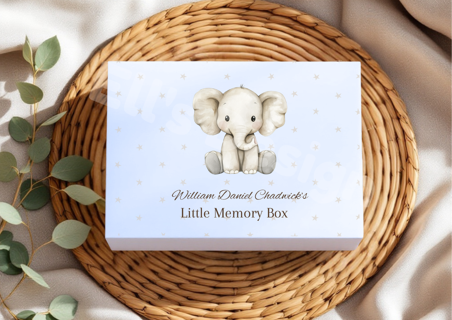 Personalised Magnetic Close Box-Elephant