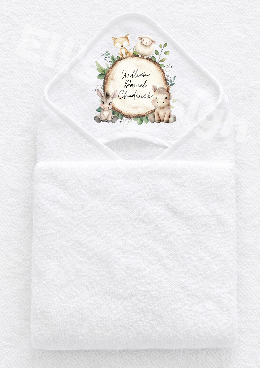 Hooded Towel- Farm Oak