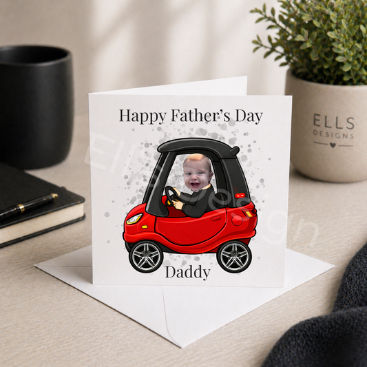 Personalised Fathers Day Card- Car