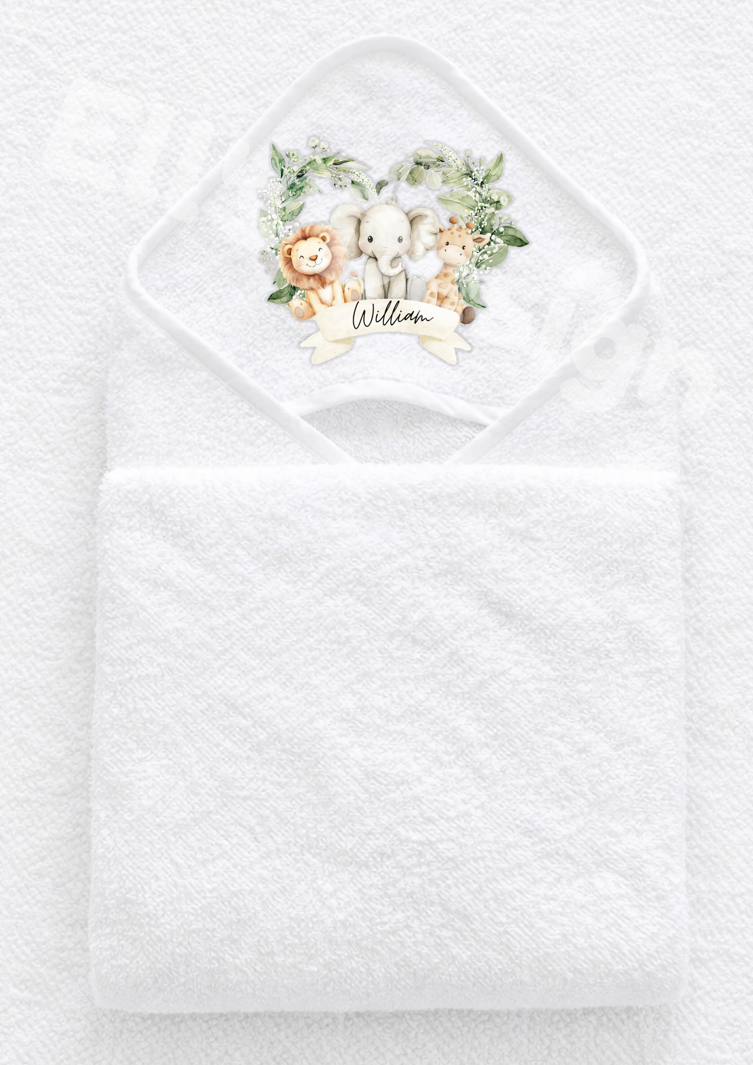 Hooded Towel- Jungle Wreath