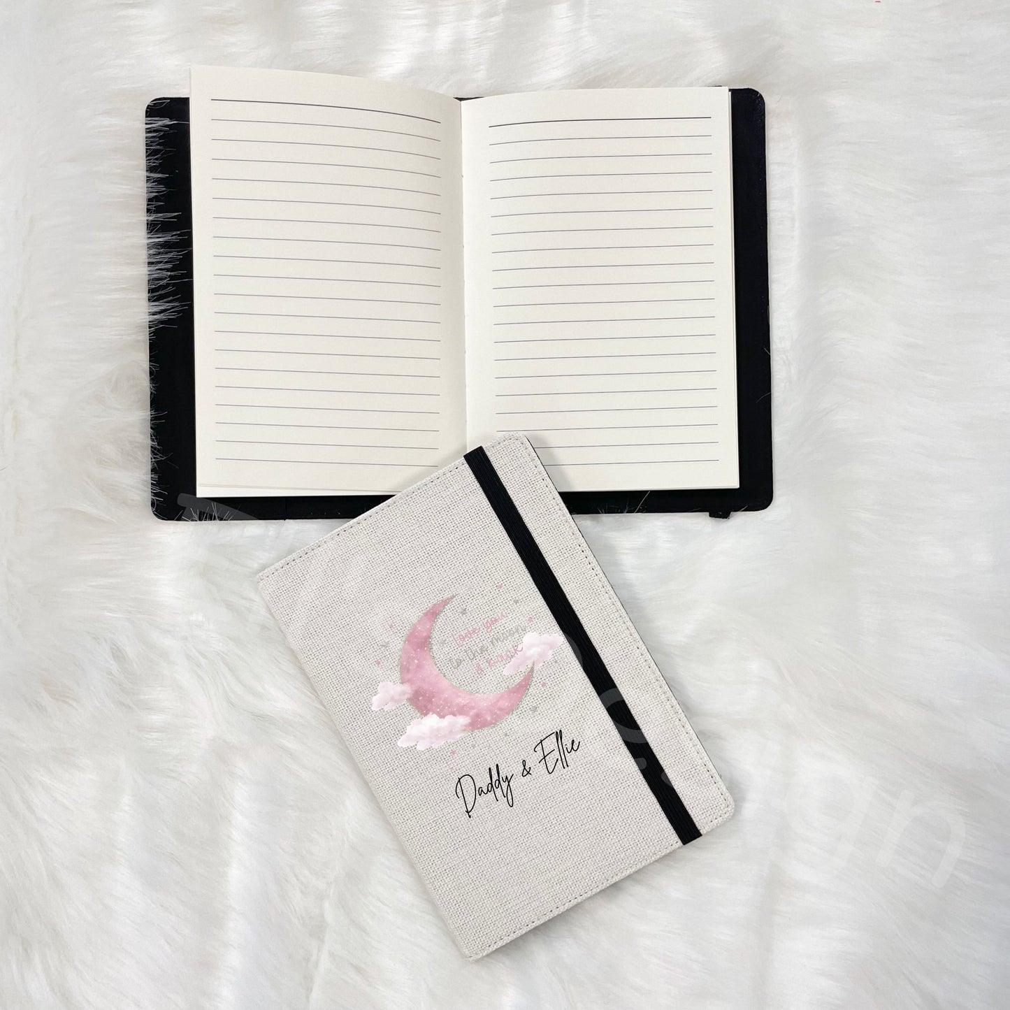 Father's Day Personalised Notebook- Moon