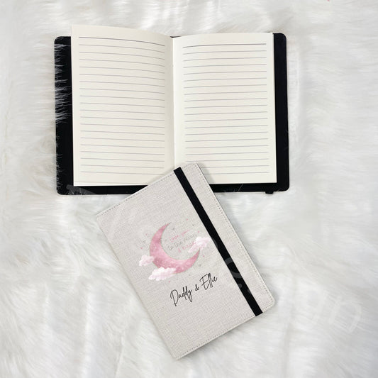 Father's Day Personalised Notebook- Moon