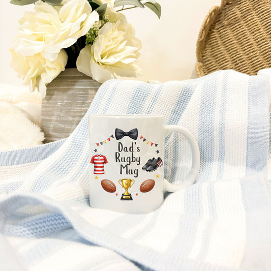 Personalised Fathers Day Mug-Rugby