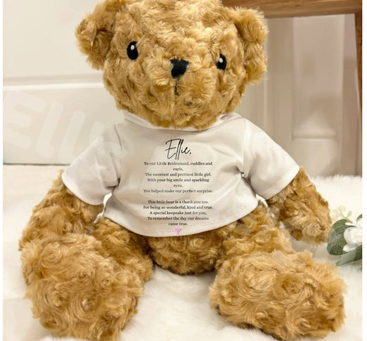 Bridesmaid Poem Bear