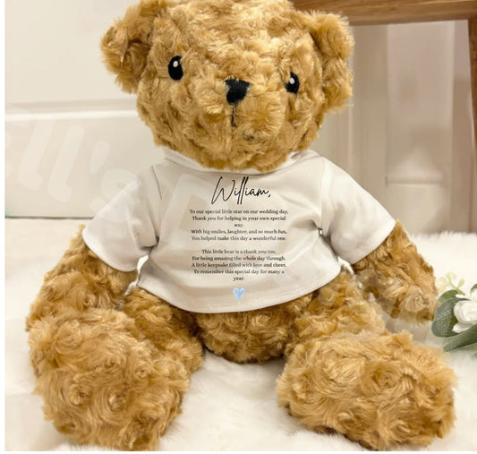 Wedding Thankyou Poem Bear