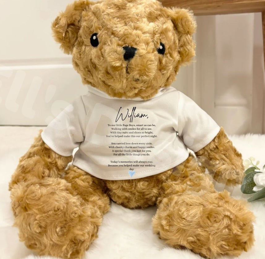 Page Boy Poem Bear
