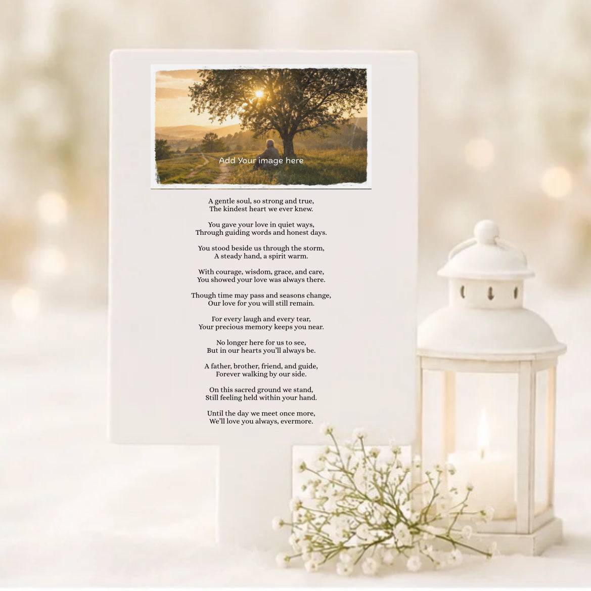 Personalised Picture Poem Grave Marker