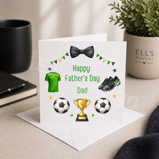 Personalised Fathers Day Card- Football
