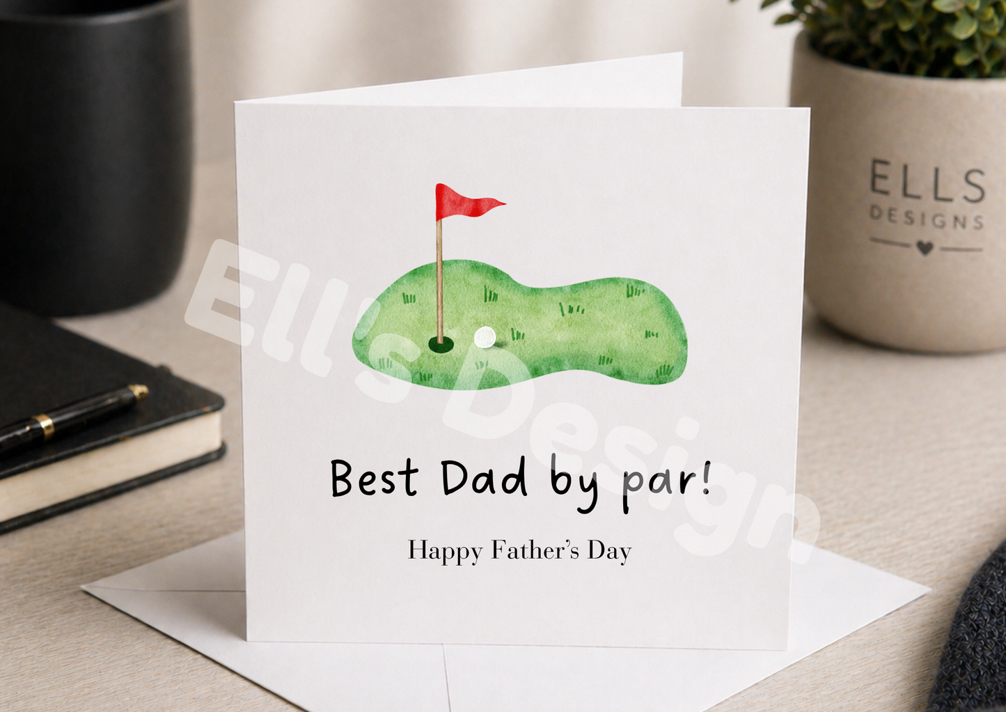 Personalised Fathers Day Card-Golf